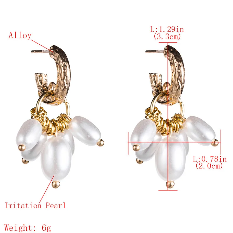 Multi Pearls Pendants Women Earrings ZA New Arrival Bouquet Small Drop Best Birthday Gift for Her pendientes ET1144 | Украшения и