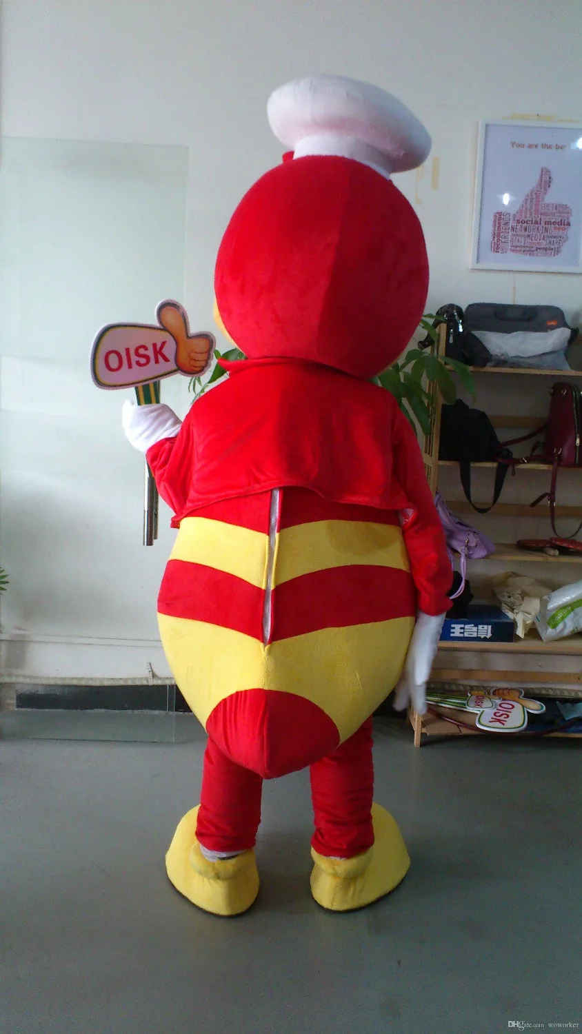 ohlees Actual Picture Jollibee in Philippines happy bee Mascot Costume Adult Size Outfit Plush Costumes Fancy Dress | Тематическая