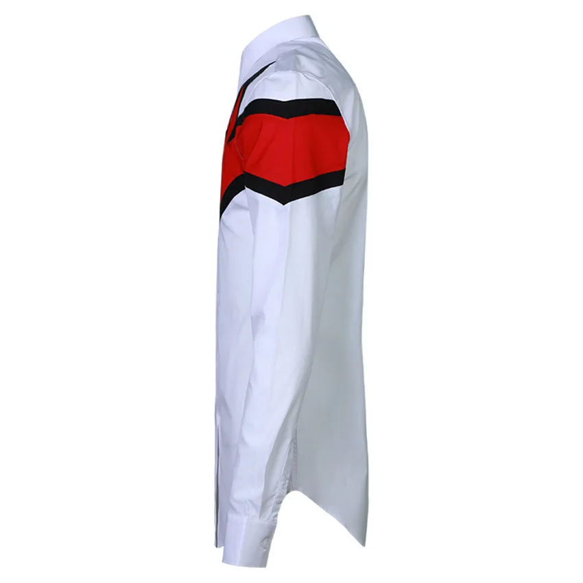 Новинка мужская рубашка роскошный дизайн модная красная с принтом молнии Camisa