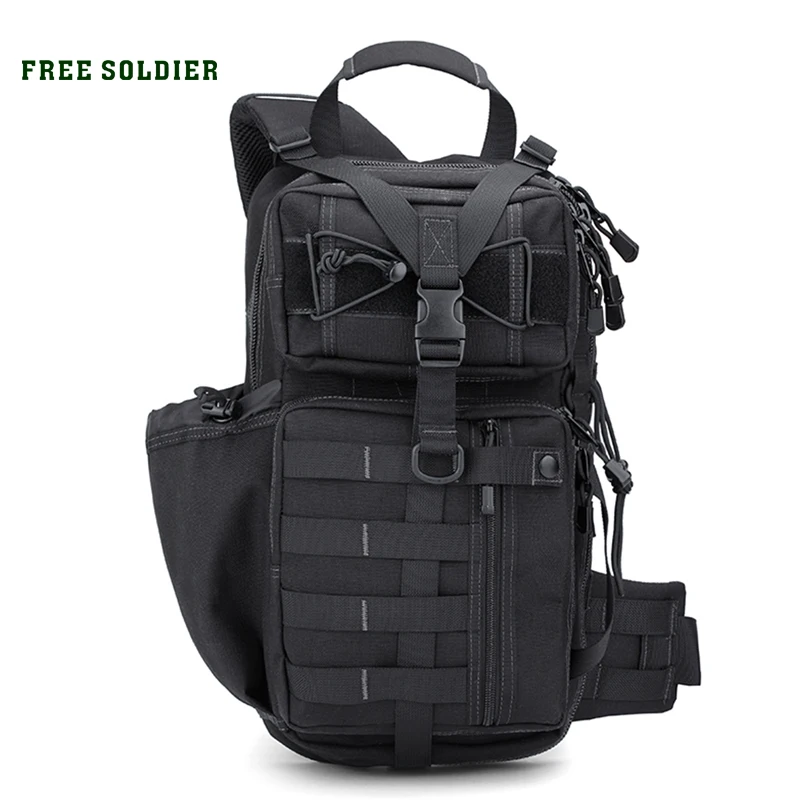 Kopen Gratis Soldaat Outdoor Sport Tactical Rugzak Voor Camping Wandelen Klimmen Mannen Rugzak Nylon Tas Dubbele Schoudertas