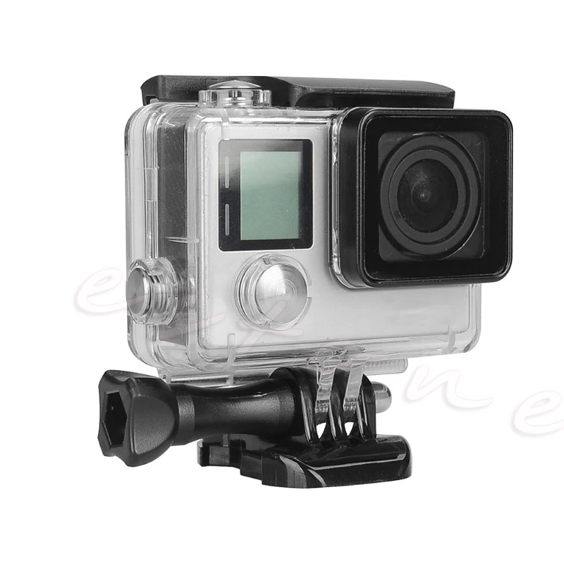 Go pro аксессуары Gopro водонепроницаемый корпус Чехол крепление Hero 3 plus для Hero3 + 4
