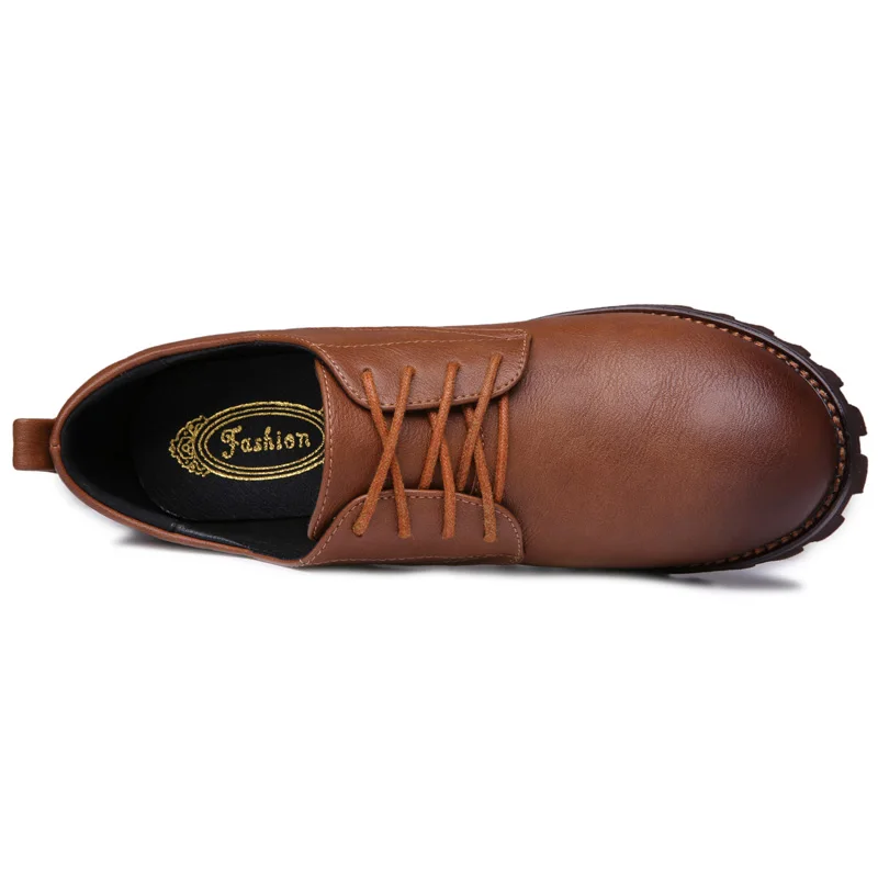 Women's Spring 2017 Vintage Waxed Upper Platform Mid Heels Height Increase Office Work Travel Lady Bootie Ankle Boots Shoes | Обувь