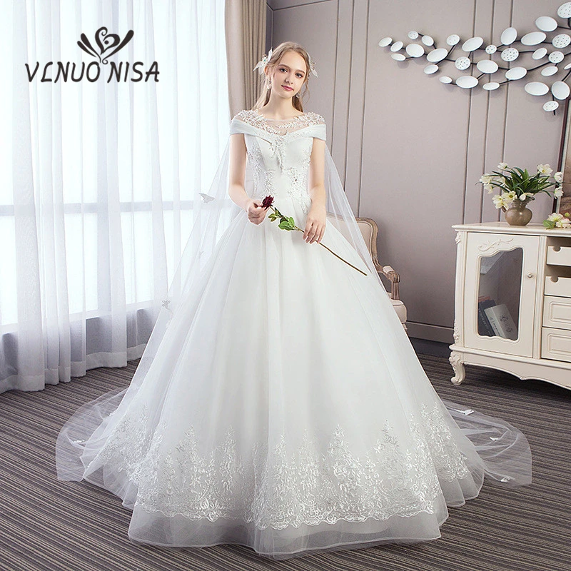 Vestido De Noiva VLNUO NISA роскошное белое кружевное свадебное платье с v образным вырезом и