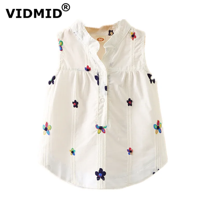 

VIDMID Toddler Baby Girls Sleeveless blouses Summer Clothing kids girls Tops shirts tank shirt children's clothes 7071 01