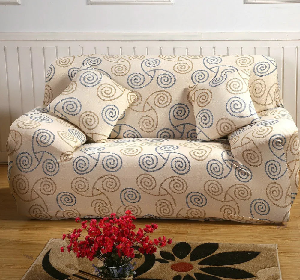 Большой эластичный чехол для дивана WLIARLEO антиклеевой с принтом подлокотника