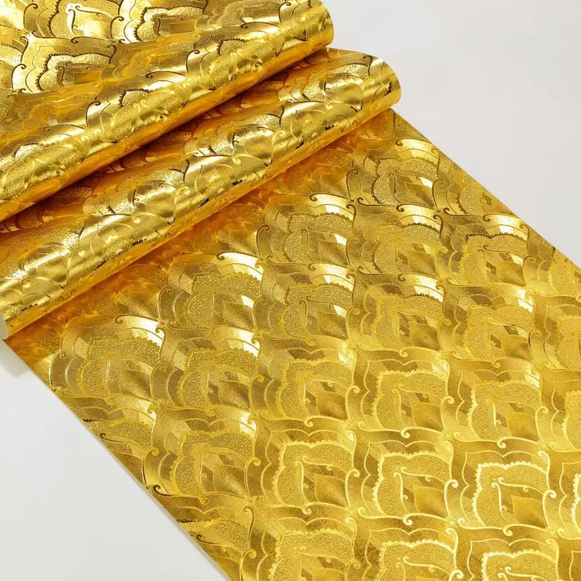 Новинка 3d тисненая Золотая фольга настенная бумага Роскошная золотая Серебряная