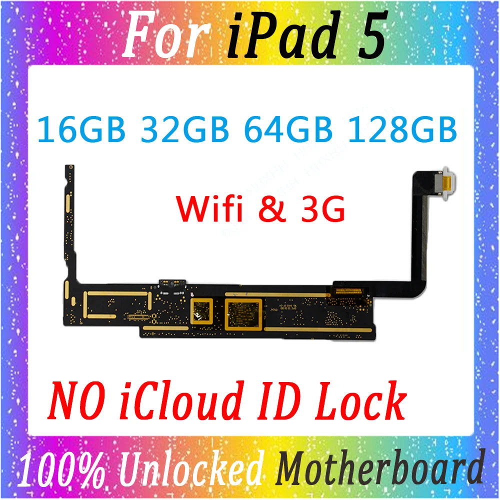 Оригинальная материнская плата для iPad 5 разблокированная бесплатно iCloud