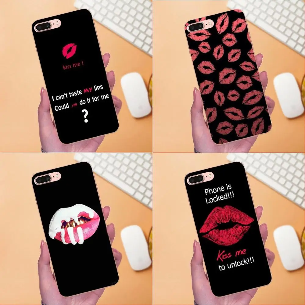 Для Samsung Galaxy Note 5 8 9 S3 S4 S5 S6 S7 S8 S9 S10 mini Edge Plus Lite мягкий ТПУ популярный топ Kiss Me губная