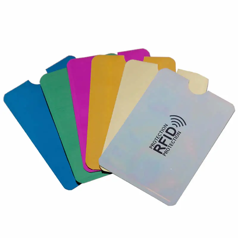Многоцветный лазерный алюминиевый Анти Rfid кошелек Блокировка ридер замок банк держатель для карт ID банковский чехол для карт для мужчин защита металлический кредитный