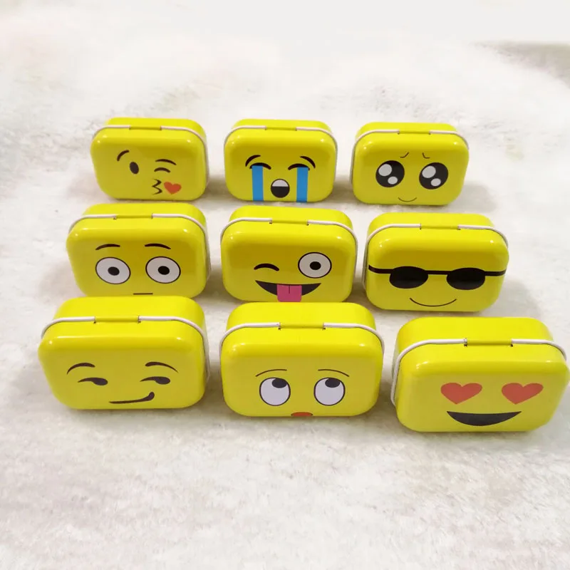 32 шт./лот Kawaii все виды экспрессии оловянные коробки DIY многофункциональная коробка для ювелирных изделий/портсигар/коллекционные металлические коробки H307