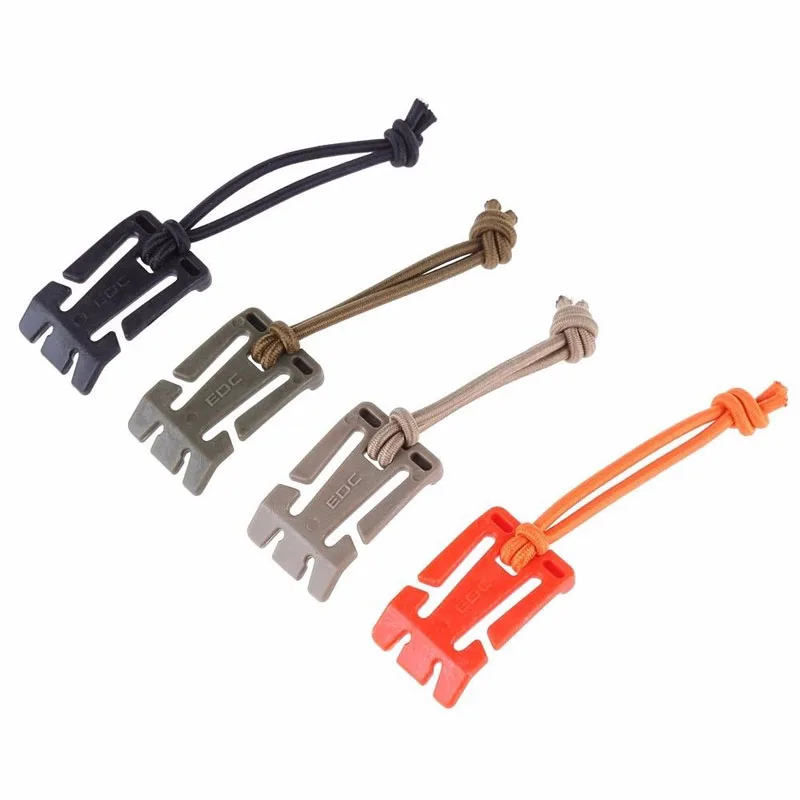 

10pcs EDCGEAR Practical Winding Clip Fixed Buckle Elastic Rope Lanyard Cord Gathering Hook Roll Clamp Outdoor Survival EDC Tools