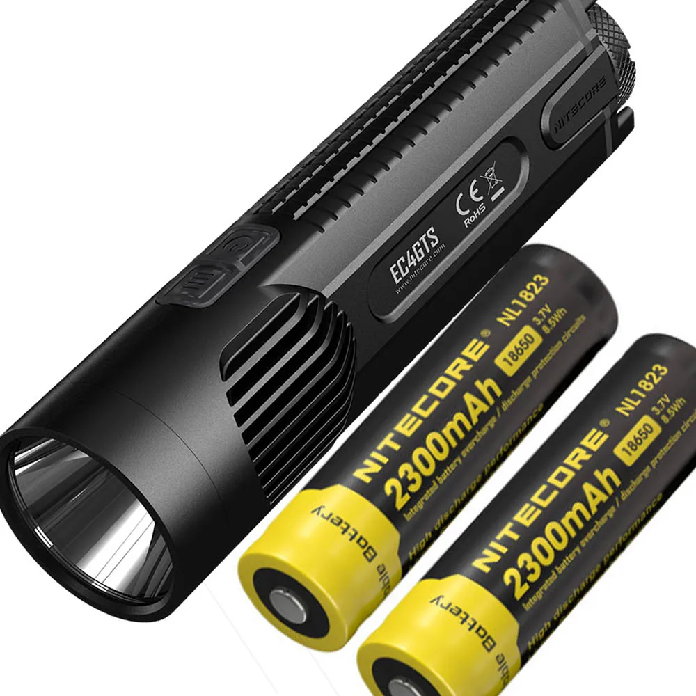 NITECORE EC4GTS тактический фонарь комплект Cree XHP35 HD max 1800 люмен прожектор луч бросок 396 м