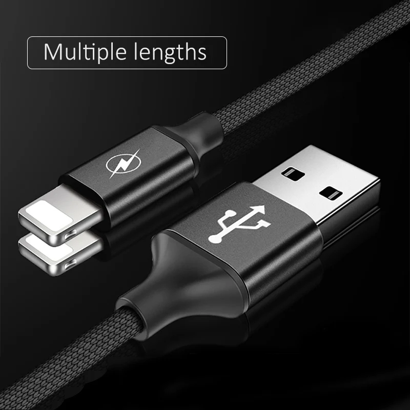 NOHON нейлон освещение Зарядное устройство кабель для быстрой зарядки iphone 5/6/6 S/7/8/X