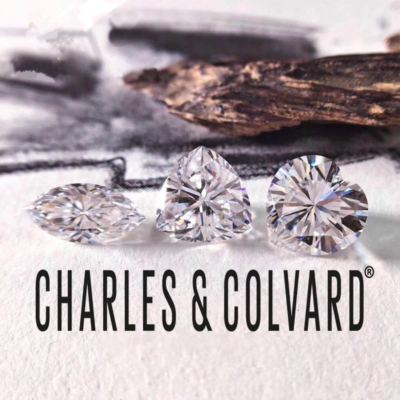 Charles Colvard Moissanite свободные камни сердце бриллиантовый огранка 6 5 мм 1 карат DEF цвет