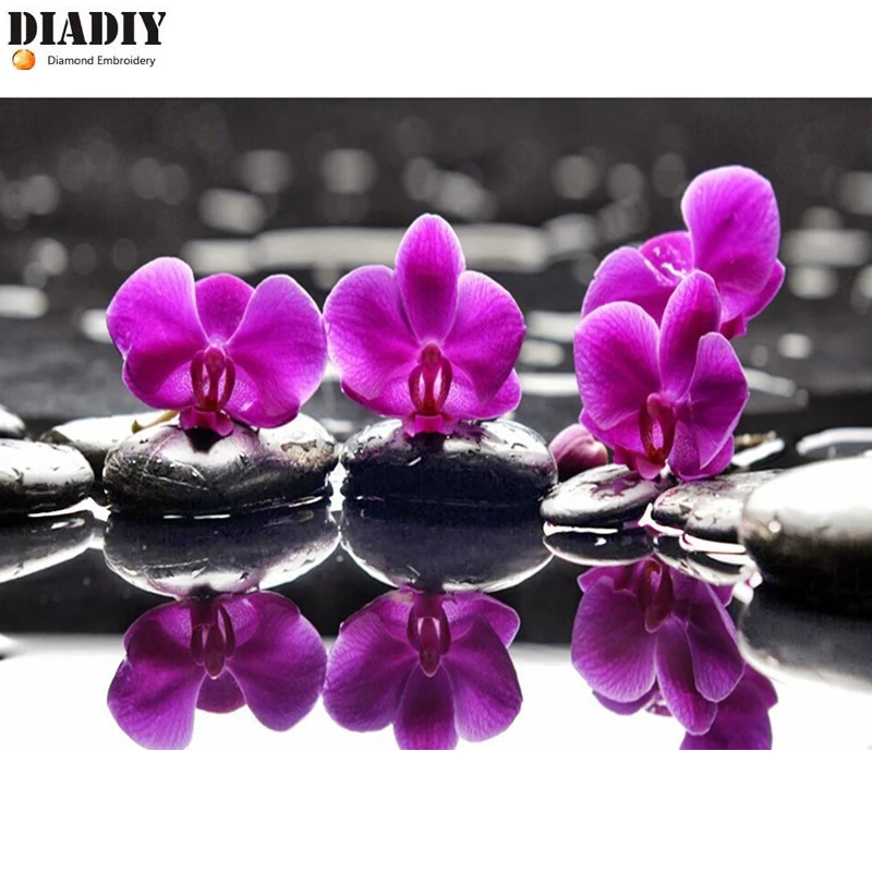 DIADIY полная дрель квадратный алмаз 5D Сделай Сам Алмазная картина &quotцветок в