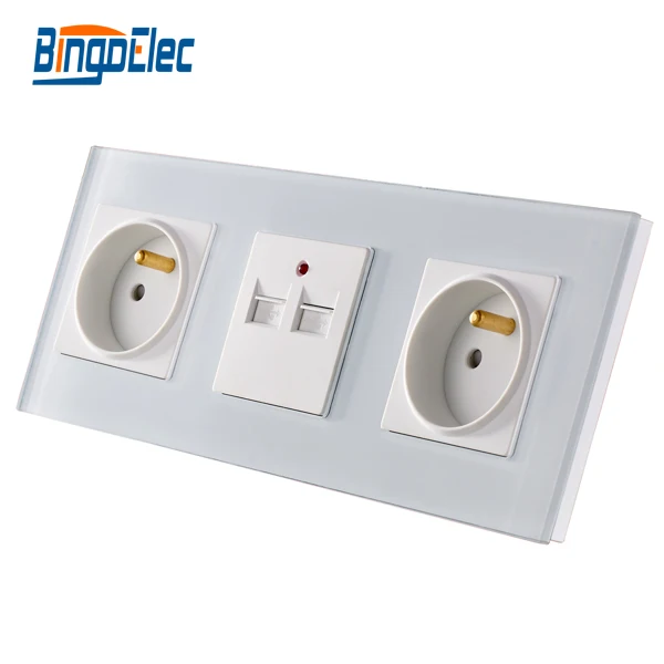 Горячая Распродажа европейский стандарт сертификат CE тройная настенная розетка