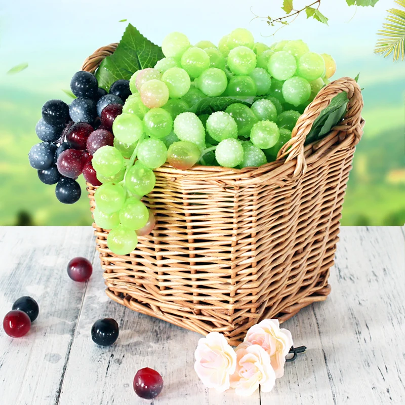2 шт. искусственный виноград DIY Искусственные Фрукты Пластиковые поддельные фрукты для украшения дома и сада рождественские принадлежности для свадебной вечеринки