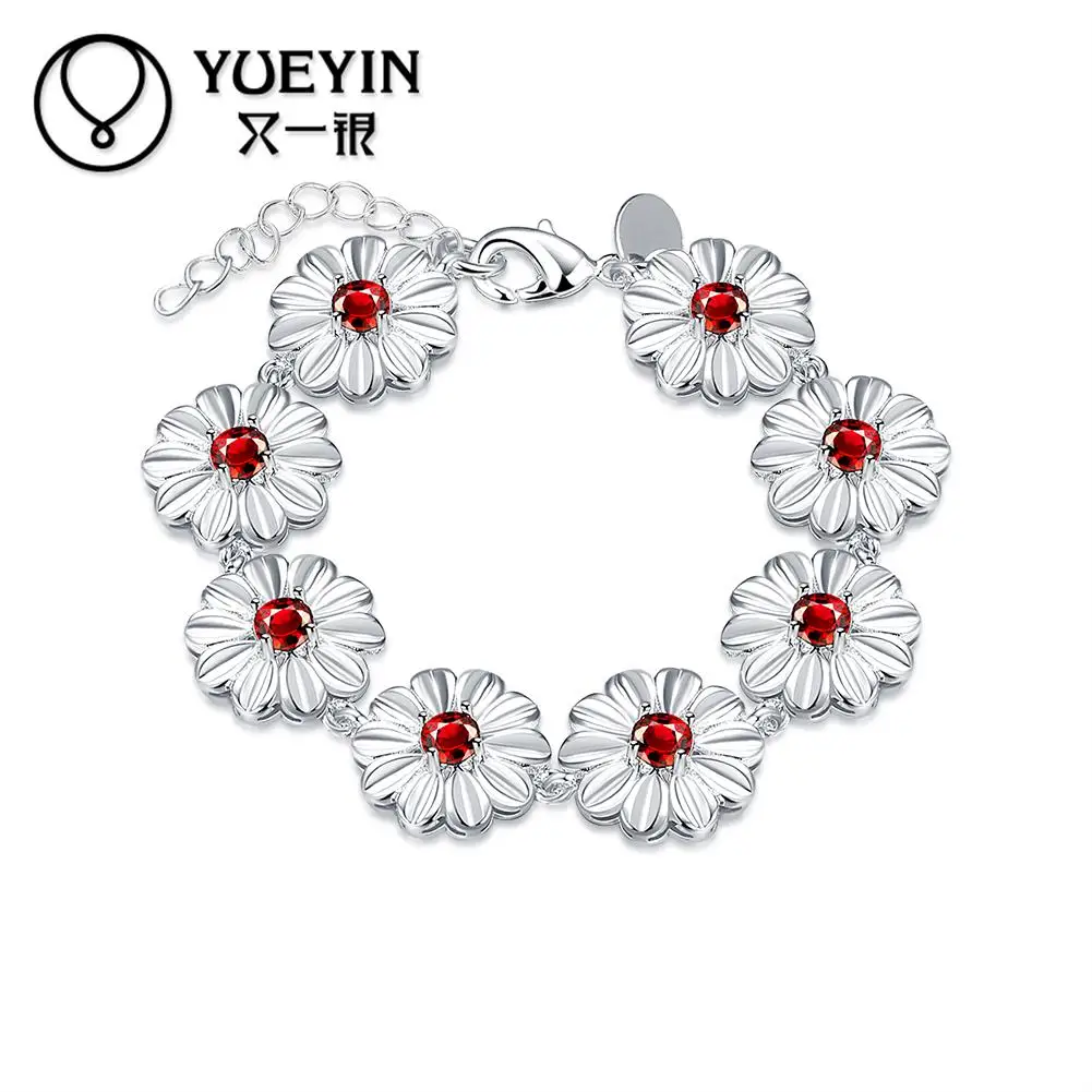 

Women's jewelry silver plated bracelet silver-plating jewelry bracelet pulseras Super Offer Original designs Romantic