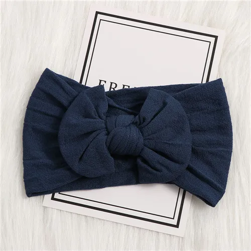 style A-15 Лидер продаж года, 1 шт., модная повязка на голову для маленьких девочек, детские кроличьи уши чалма с бантиком, нейлоновая повязка на голову, эластичная повязка на голову, головной убор - Цвет: style A-15