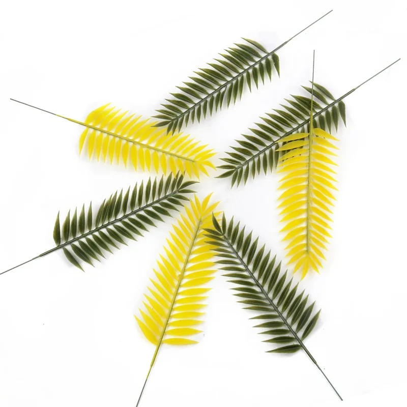 12 Pcs Artificial Palm Fake Monstera Tree Leaves Green Plastic Leaf Wedding Home Party Arrangement Decorationnt Decoration | Дом и сад