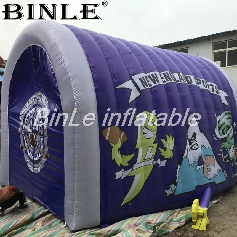 

Custom outdoor giant inflatable tunnel tent full colored air dome inflatable entrance tent for sports events