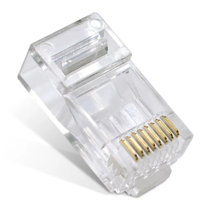 100 шт. Cat6 RJ45 разъем 8P8C модульный Ethernet Кабельный позолоченный Кот 6 обжимной сети RJ