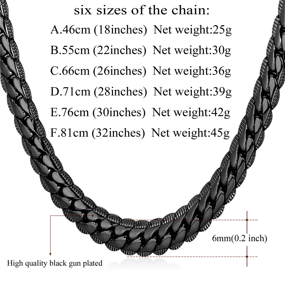 Цепочка на шею для мужчин 6 мм цепочка Дубай Мужчин Ювелирные изделия оптовая