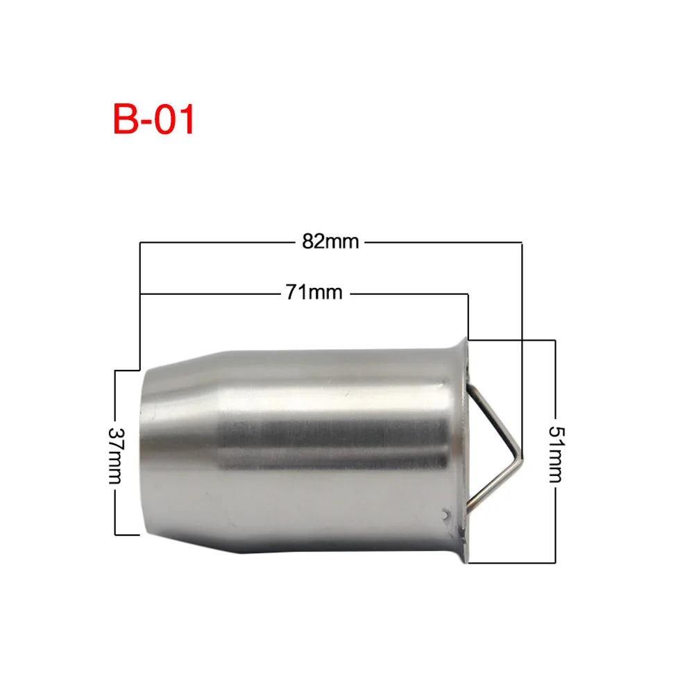B ZSDTRP 1Pcs Exhaust Pipe Baffte Silencer 51/60MM Universal Exhaust Motorcycle Muffler Insert DB Defender DB Killer Silencer - Цвет: B