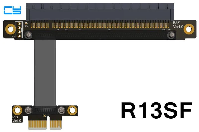 Riser PCIe x1 к x16 PCI e удлинитель 16x 1x gen3 ленточный Райзер карта кабель двойной осевой