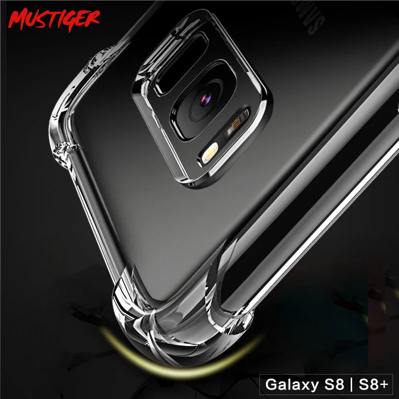 Противоударный Ясно Мягкие силиконовые чехлы для Samsung S8 Plus чехол телефон Обложка