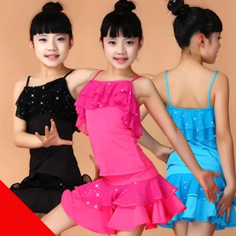 Латинское платье для танцев девочки самбы бальное девочек детские танцевальные