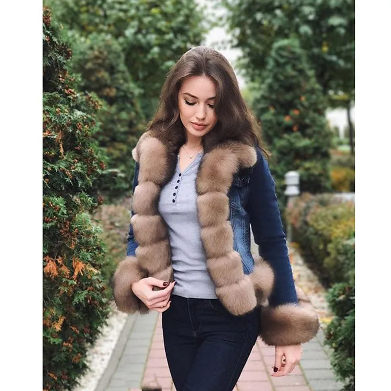 CKMORLS Новое поступление пальто из натурального Лисьего меха для женщин зимняя меховая парка пальто с воротником из лисьего меха куртка повседневные толстые теплые куртки