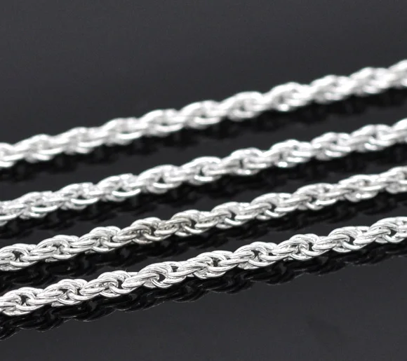 DoreenBeads сплав посеребренный 2 мм х 0,45 мм, 1 м