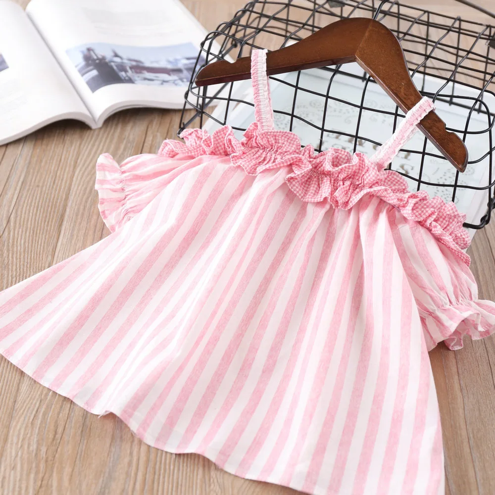 2019 г. Комплект одежды для маленьких девочек хлопковая футболка + джинсовые шорты