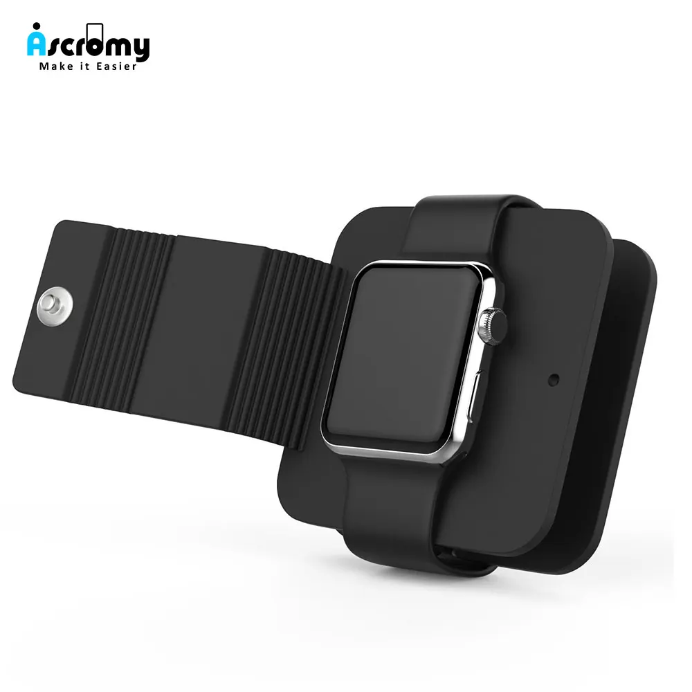 Ascromy для Apple Watch зарядный Чехол кошелек мягкий силиконовый держатель подставка