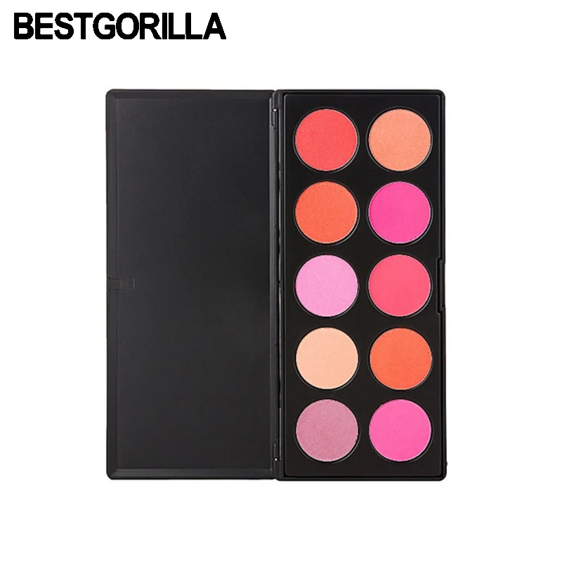 BESTGORILLA 10 цветов Colorete Палетка персикового цвета Румяна для макияжа Косметические