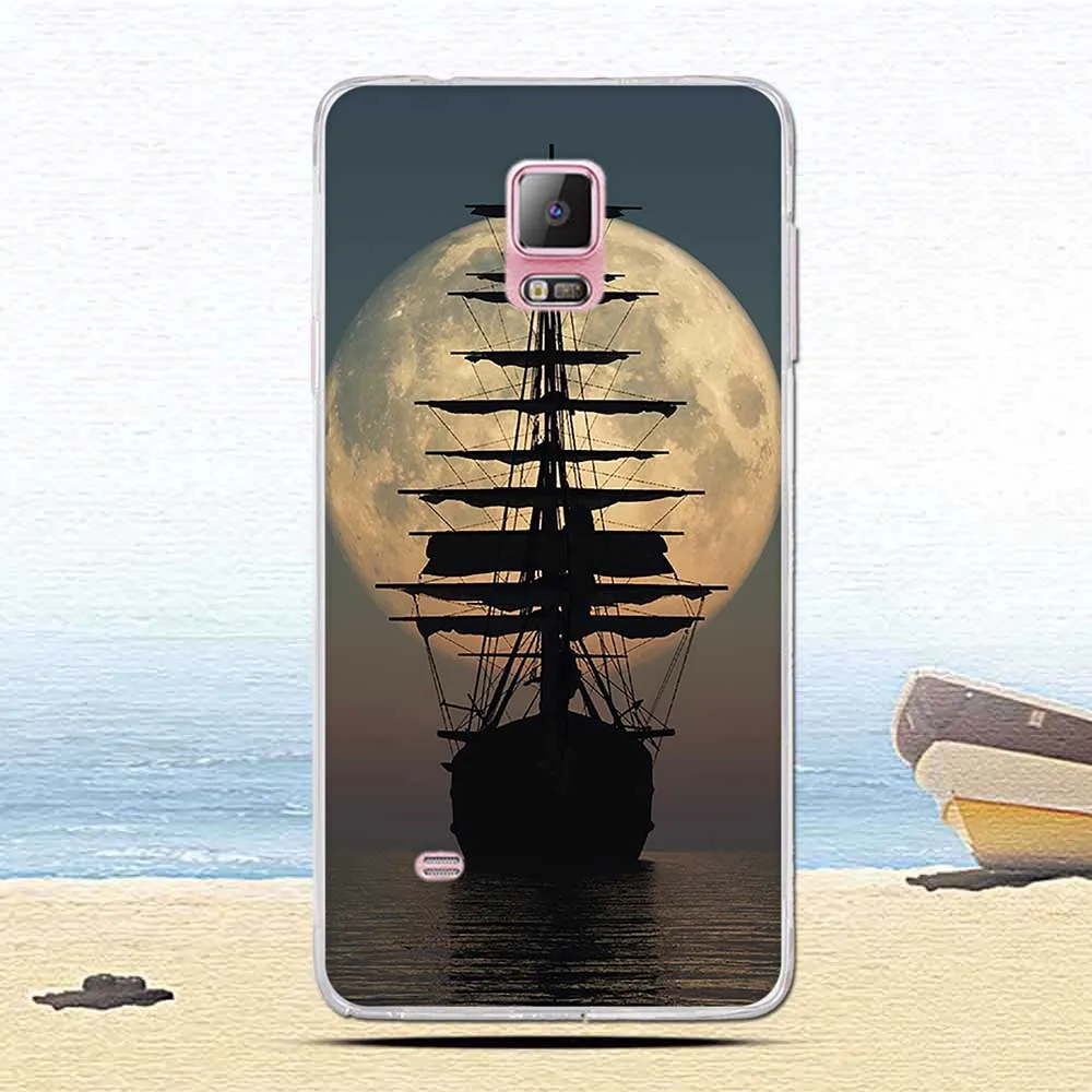 Синий Стильный чехол с милым животным для Samsung Galaxy Note 4 Note4 N9100 ТПУ разрезом