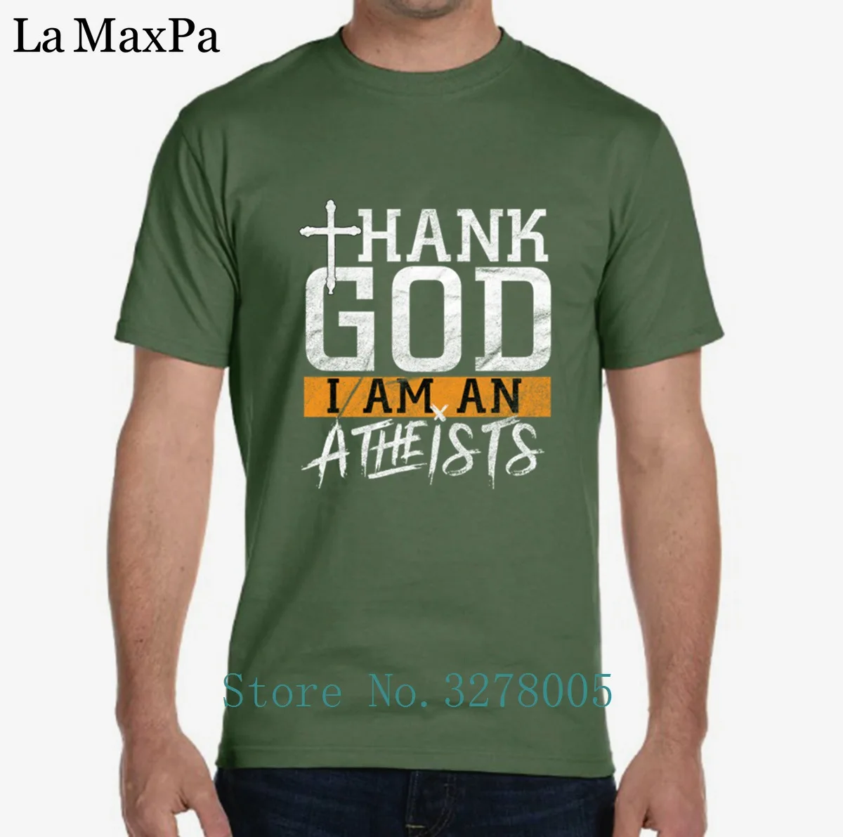 Футболка мужская под заказ модная футболка с надписью Thank God I Am Atheists оригинальная