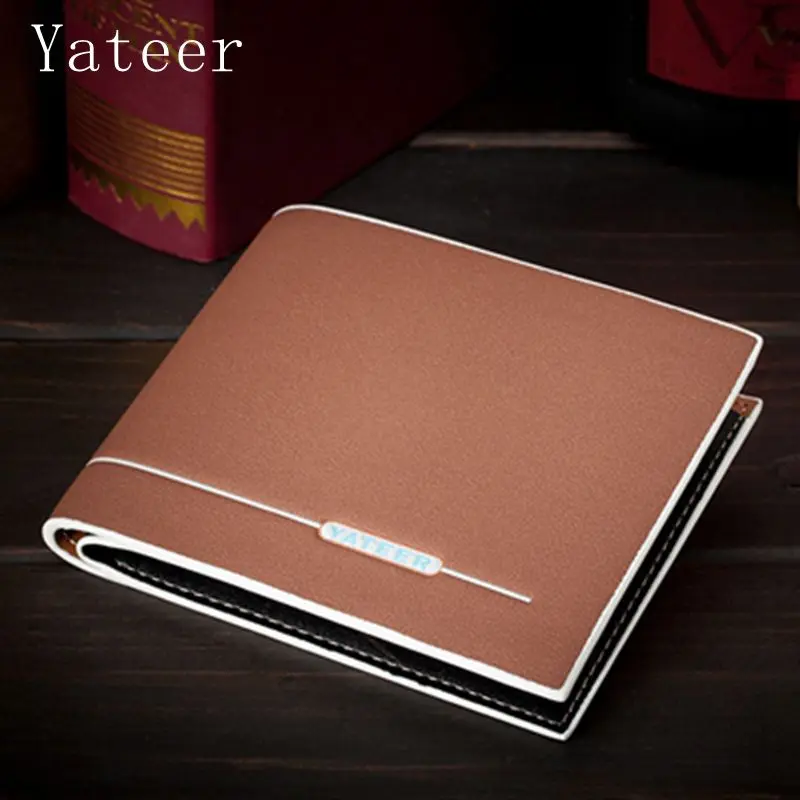 Yateer дизайнерская сумка из искусственной кожи мужской кожаный короткий и длинный