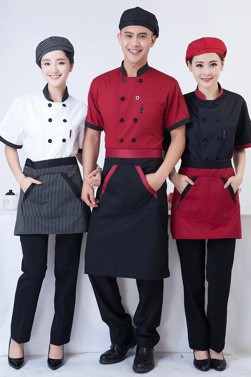 Chef clothing short and long - sleeved summer autumn hotel kitchen uniforms restaurant chef men women working clothes | Тематическая