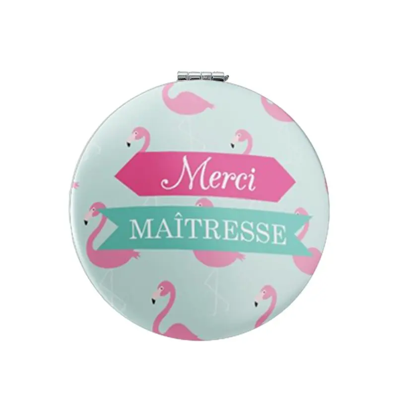 

JWEIJIAO new pocket mirror for girls Printing picture Merci Maitresse Beauty Health Tools Accessories Mirrors MM63