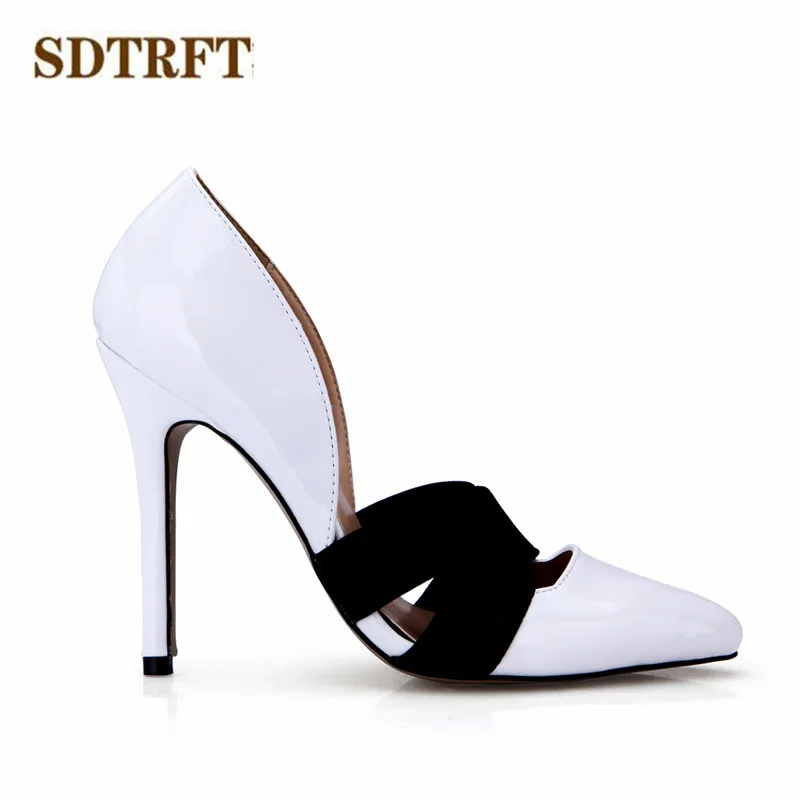 SDTRFT/Большие Размеры: 35 42 43 zapatos mujer свадебные туфли с острым носком на высоком
