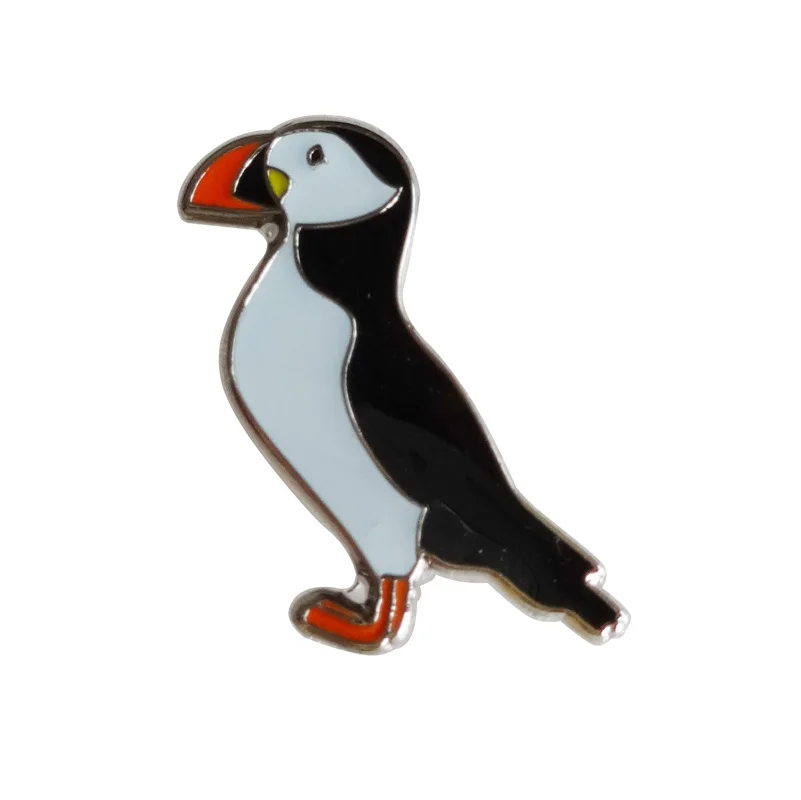 Puffin морская птица Металлические Булавки (железная латунь + Краски эпоксидная