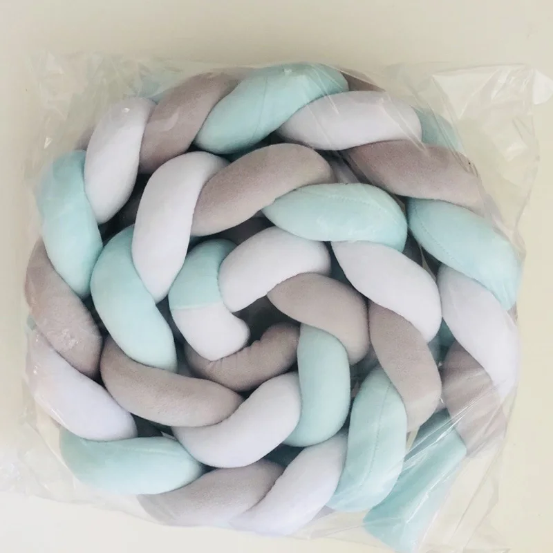 2M Mix color A Детские накладка на перила кроватки для новорожденных узел кроватки защиты коврик для кроватки бамперы постельные принадлежности детские вещи для декора детской комнаты 1,5 м /2 м/3 м - Цвет: 2M Mix color A