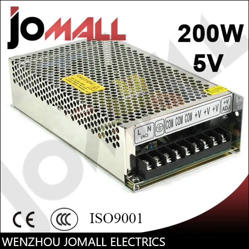 

200w 5v 40a Single Output hot online power supply switching