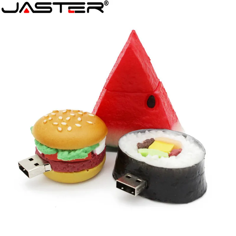 JASTER гамбургер еда usb флеш-накопитель креативный суши арбуз флеш-накопитель 4 ГБ 16 ГБ 32 ГБ 64 Гб карта памяти u диск подарок
