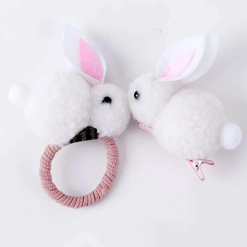 

Children's Headdress Bunny Hair Tie Girls Tie Hair Rubber Band Pet Tied Hair Girl Hair Jewelry Cute Handmade Works