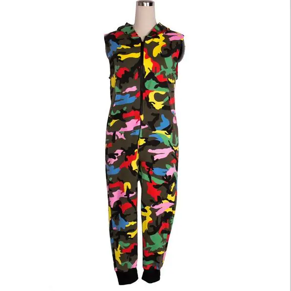 

Новый модный детский костюм для танцев в стиле хип-хоп, камуфляжный Свободный комбинезон, цельные штаны, шаровары, комбинезон без рукавов с ...