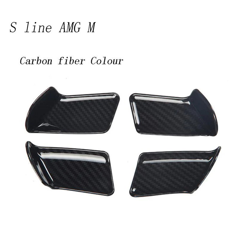 Carbon fiber Автомобильный Стайлинг дверная ручка крышки отделка дверная Наклейка украшения Накладка для Mercedes Benz GLE W166 ML GL GLS X166 авто аксессуары - Название цвета: Carbon fiber