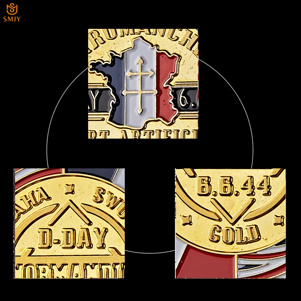Вторая мировая война 1944.6.6 D-Day Нормандии войны 70th Юбилей арроманш на военную тематику коллекционные монеты